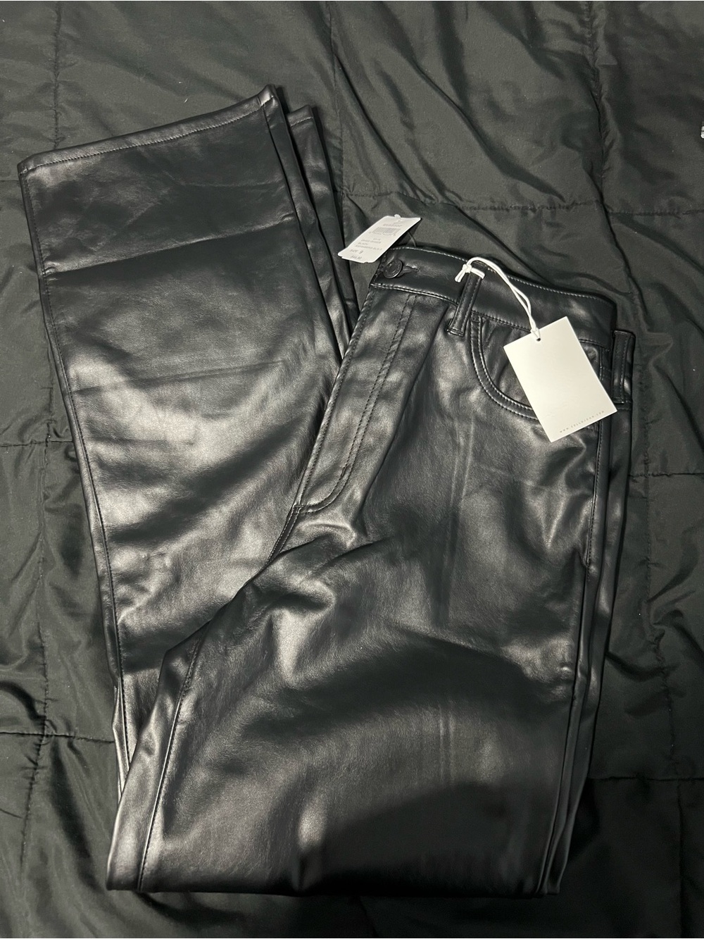 Cello Black Faux Leather Pants - Sleek Straight Cut